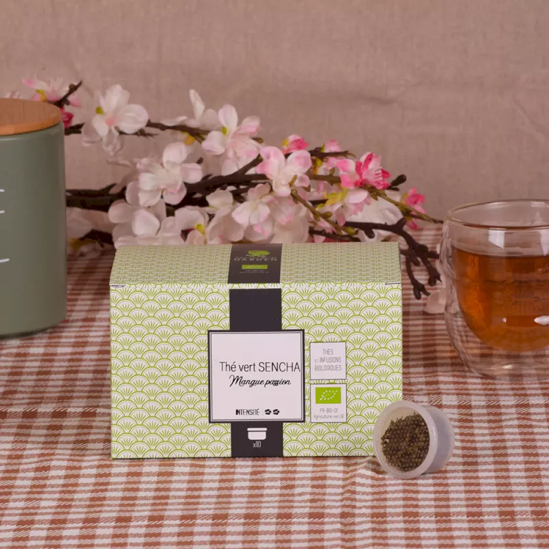 Capsule de thé vert Sencha Mangue-Passion bio Capsule de thé vert Sencha Mangue-Passion bio